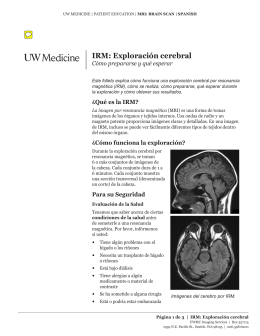 IRM: Exploración cerebral