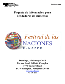 Festival de las NACIONES - Department of Parks and Recreation