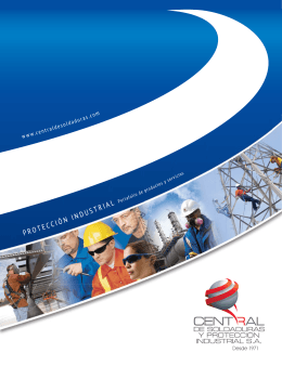 Descargar Catálogo - Central de Soldaduras y Protección Industrial