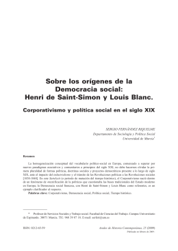 Sobre los orígenes de la Democracia social: Henri de Saint