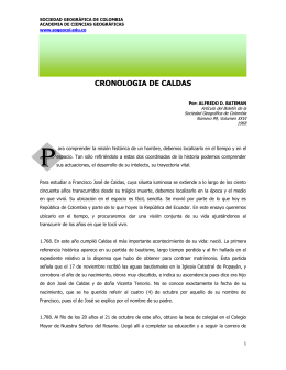Cronología de Caldas - Sociedad Geográfica de Colombia