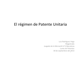 La Patente Unitaria y la posición española