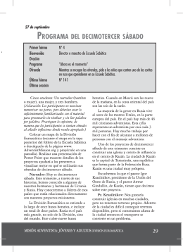 Informe Misionero ADULTOS (3T-2014)