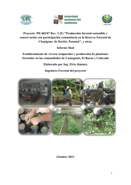 Proyecto PD 482/07 Rev. 2 (F) "Producción forestal