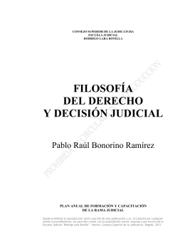 Módulo de Filosofía del Derecho y decisión judicial