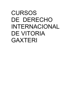 CURSOS DE DERECHO INTERNACIONAL DE VITORIA GAXTERI