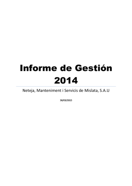 Informe de Gestión 2014