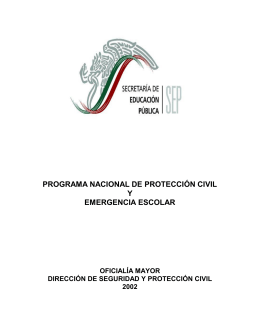 Programa Nacional de Protección Civil y Emergencia Escolar