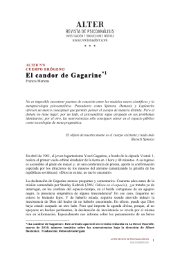 El candor de Gagarine - ALTER Revista de psicoanálisis