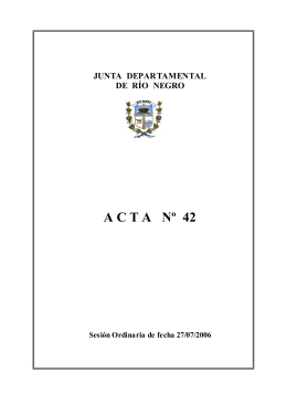 A C T A   Nº 42 - Junta Departamental de Río Negro