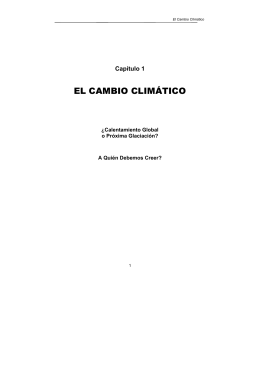 Capítulo 1: El Cambio Climático