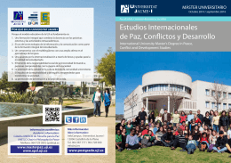 Estudios Internacionales de Paz, Conflictos y Desarrollo