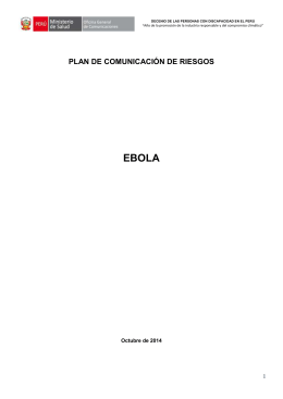 Ébola : plan de comunicación de riesgos