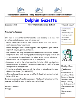 Dolphin Gazette - River Oaks Elementary School