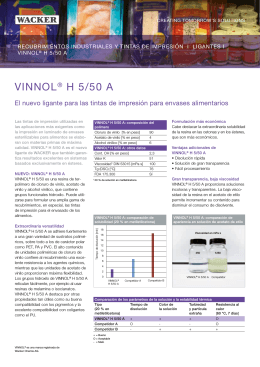 VINNOL® H 5/50 A - el nuevo ligante para las
