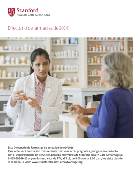 Directorio de farmacias de 2016