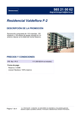 Residencial Valdeflora F-2 DESCRIPCIÓN DE LA PROMOCIÓN