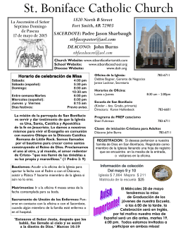 Hispanic bulletin 4-19-15 - St. Boniface Catholic Church