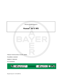 Etiqueta Hussar® 20% WG - Bayer CropScience Chile