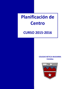 Planificación de Centro - Colegio Bética