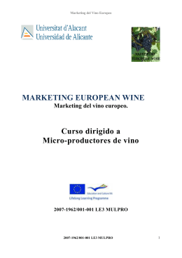 Curso dirigido a micro productores de vino