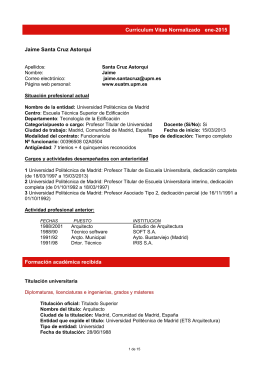 Currículum Vitae Normalizado ene-2015 Jaime Santa Cruz Astorqui