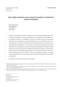 Disco digital explicativo para pacientes sometidos al cateterismo