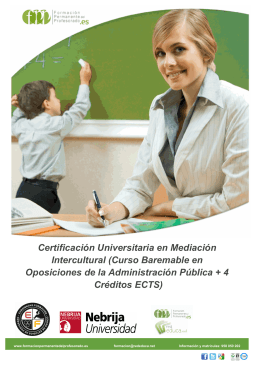 Certificación Universitaria en Mediación Intercultural