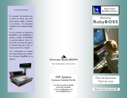 Ver/Descargar Folleto PDF - RubyBOSS