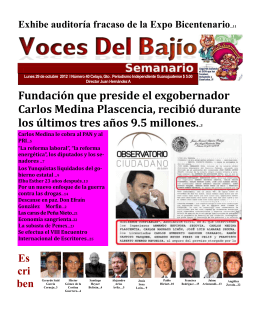 Fundación que preside el exgobernador Carlos Medina Plascencia