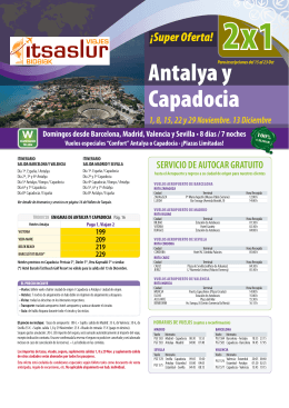 Antalya y Capadocia