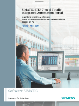 SIMATIC STEP 7 en el Totally Integrated Automation Portal, Folleto