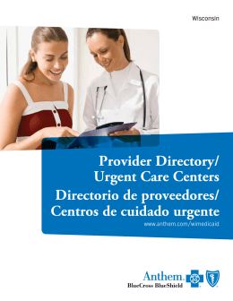 Provider Directory - Urgent Care Centers