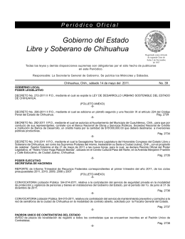 Sábado 14 de mayo del 2011 - Gobierno del Estado de Chihuahua