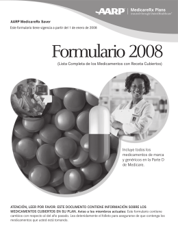 Formulario 2008 - UnitedHealthcare MedicareRx for Groups (PDP)