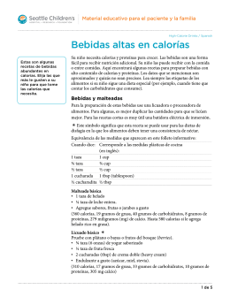 PE233S High-Calorie Drinks - Spanish
