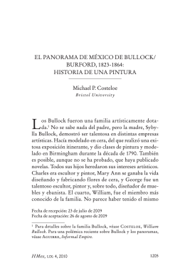 El PANoRAMA dE MéxiCo dE BUlloCK/ BURFoRd, 1823