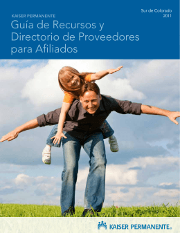 Guía de Recursos y Directorio de Proveedores para Afiliados