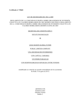 Certificado nº 278601 LEY DE SOCIEDADES DE