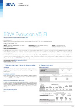 BBVA Evolución V.5, FI - BBVA Asset Management
