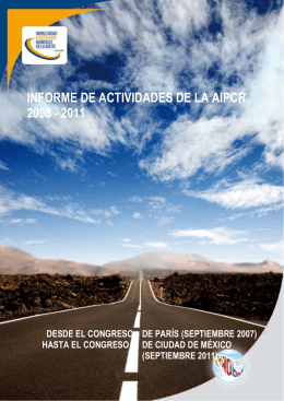 Informe de actividades 2008-2011 - Association mondiale de la Route