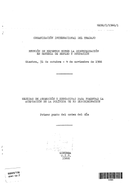 meds/i/1966/1 organización internacional del trabajo reunión de