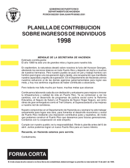 instrucciones corta 1998 - Departamento de Hacienda de Puerto Rico