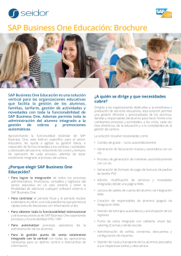 + Educación - SAP Business One para Pymes