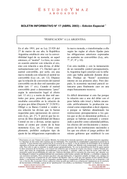 BOLETIN INFORMATIVO N° 17 (ABRIL 2003) – Edición Especial