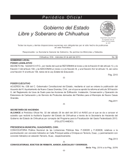 Miércoles 24 de abril del 2013 - Gobierno del Estado de Chihuahua