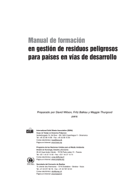 Manual de Formación - UNEP - Division of Technology, Industry and