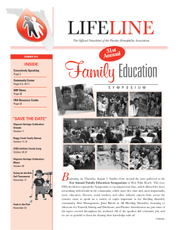 2014 LIFELINE-SUMMER_Layout 1 - Florida Hemophilia Association
