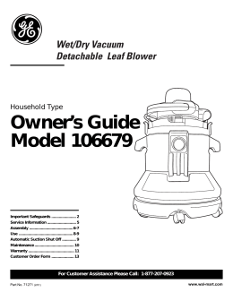 Owner`s Guide Model 106679 - Pdfstream.manualsonline.com