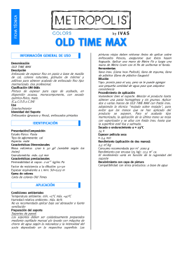 Ficha técnica OLD TIME MAX